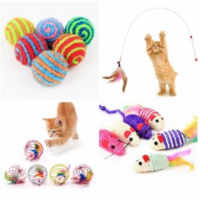 Cat Toy Stick Feather Wand